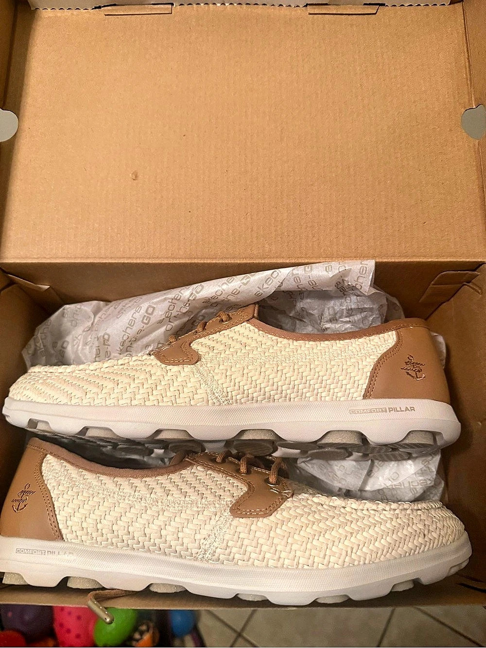 Skechers On-The-Go 2.0 - ROLLIC Men's Boat Shoes Cream Brown US 11 NWT